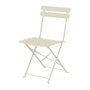 Outdoor Living By Decoris Helsingborg - Ensemble de table et 2 chaises pliantes en acier blanc, table Ø60 x 70 cm