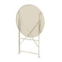 Outdoor Living By Decoris Helsingborg - Ensemble de table et 2 chaises pliantes en acier blanc, table Ø60 x 70 cm