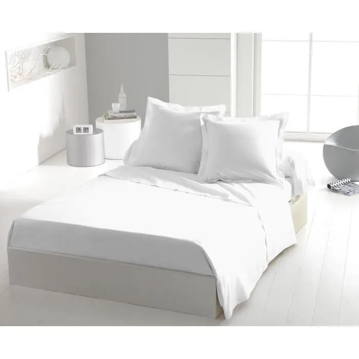 Home Linge Passion Drap plat microfibre 82 g - 180 x 290 cm - Blanc Home Linge Passion Drap plat microfibre 82 g - 180 x 290 cm - Blanc