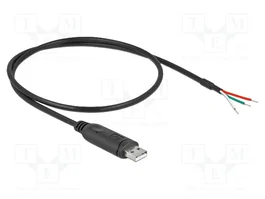 DELOCK Câble USB 2.0 vers RS232, 0,5m, Noir