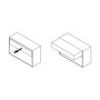 Emuca Coulisses pour table extensible et relevable Oplà Folding+39 M120, Aluminium, Inox anodisé
