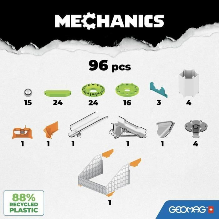 Geomag Mechanics Challenge Goal! - Coffret de construction 96 pièces