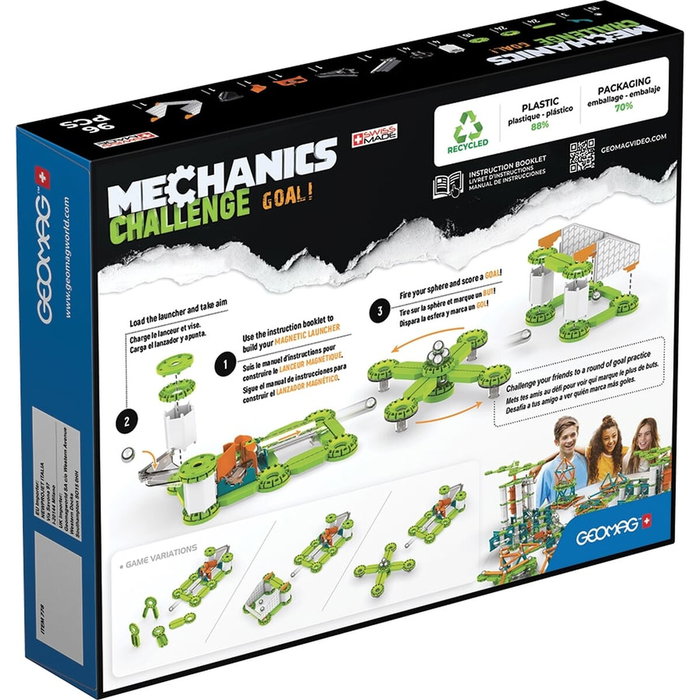 Geomag Mechanics Challenge Goal! - Coffret de construction 96 pièces