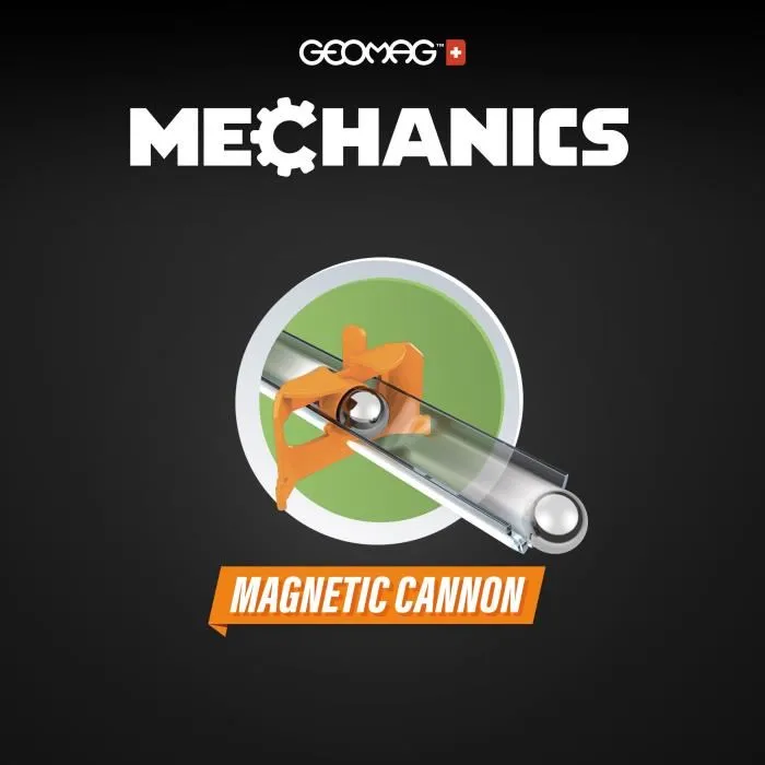 Geomag - Coffret de construction mécanique Challenge Goal! 96 pièces magnétiques - Jeu éducatif STEM interactif pour enfants 7-14 ans - En plastique recyclé