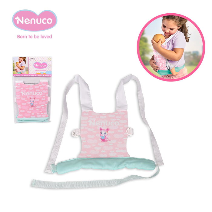 Nenuco - Porte-bébé pour poupée, jouet d'imitation en tissu doux et adaptable, pour enfants dès 2 ans