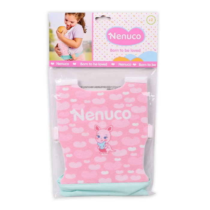 Nenuco - Porte-bébé pour poupée, jouet d'imitation en tissu doux et adaptable, pour enfants dès 2 ans