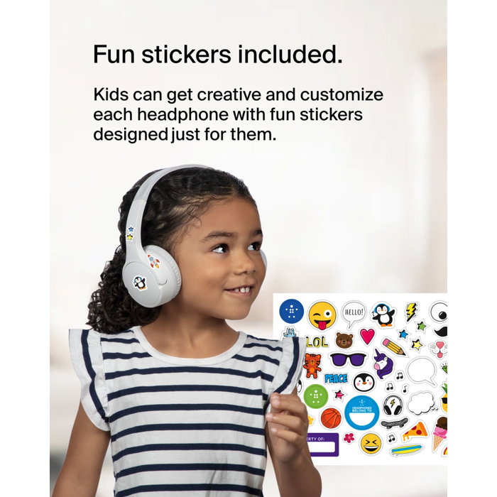 Belkin Soundform Mini Casque Bluetooth sur l'oreille pour enfants, Blanc Belkin Soundform Mini Casque Bluetooth sur l'oreille pour enfants, Blanc
