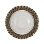 Dessous de plat Versa Blanc Noir Textile Jacinthe d'eau 38 cm