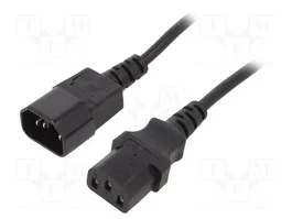 GEMBIRD Câble d'alimentation H03VV-F IEC C13 femelle vers IEC C14 mâle 1,8m
