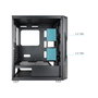 Tooq TQGCC103-B Boîtier PC Gaming Semitorre Nightcity Noir avec Fenêtre Trempé ARGB EATX/ATX/Micro-ATX/Mini-ITX