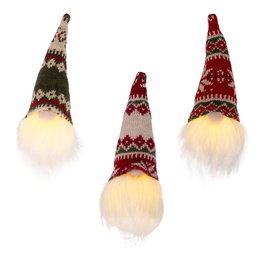 Lumineo Figurine Décoration LED Gnome en Polyester, Couleurs Surtis