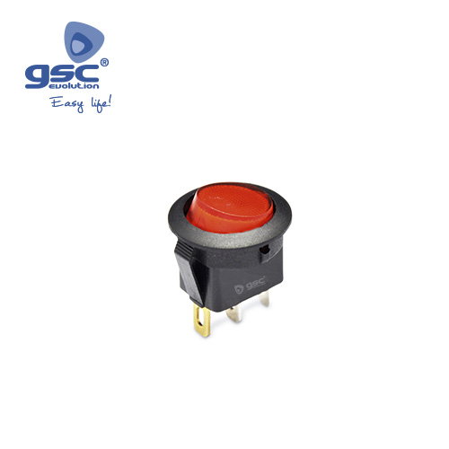 GSC Evolution Lot de 5 Interrupteurs SPST ON/OFF avec voyant lumineux Noir