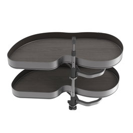 Emuca Lake Harmony Système d'angle pour meuble de cuisine, Gauche, Gris anthracite