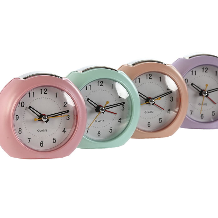 Horloge de table Home ESPRIT Rose Corail Menthe Lila (4 Unités)