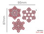 Misskuty Lot de 3 emporte-pièces fins ZAG Noël flocons de neige