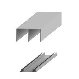 HERRAJES ALK SP10/16 Glissières Supérieures et Inférieures Lugano pour Portes Coulissantes, Argenté Mat, Longueur 2M