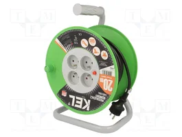 KEL Rallonge réseau H05VV-F 3G1,5mm² 20m - 4 prises