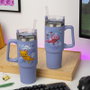 Paladone Minecraft Gobelet Isotherme avec Paille, 900 ml, Pourpre