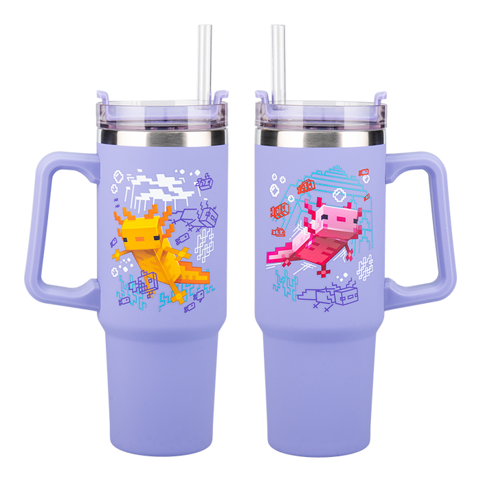 Paladone Minecraft Gobelet Isotherme avec Paille, 900 ml, Pourpre Paladone Minecraft Gobelet Isotherme avec Paille, 900 ml, Pourpre