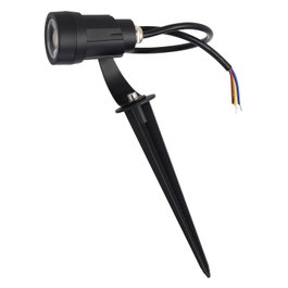 Projecteur LED de jardin sur piquet 5W 3000K Noir mat