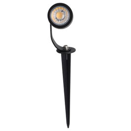 Projecteur LED de jardin sur piquet 5W 3000K Noir mat
