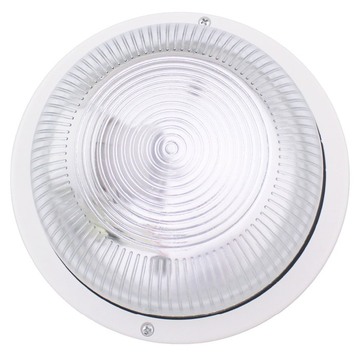 GSC Evolution Aplique de extérieur rond blanc en plastique lisse E27 60W GSC Evolution Aplique de extérieur rond blanc en plastique lisse E27 60W