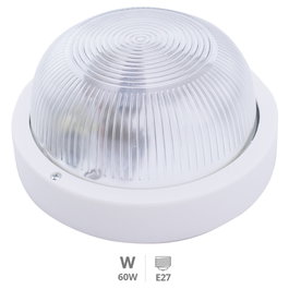 GSC Evolution Aplique de extérieur rond blanc en plastique lisse E27 60W