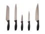 KINVARA Set de 5 Couteaux avec Aiguiseur Noir