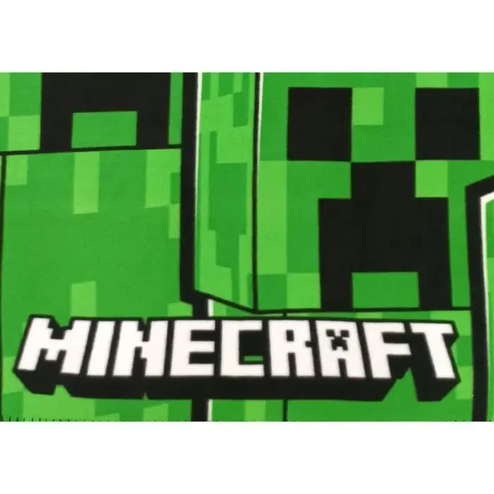 Minecraft Plaid polaire licencié à motif personnage, 100 x 140 cm, pour canapé, lit ou décoration intérieure