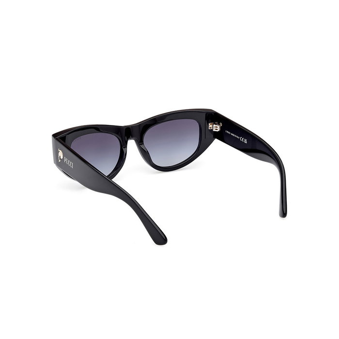 Emilio Pucci EP0228 01W Lunettes de Soleil Femme Géométrique Acétate 140 mm