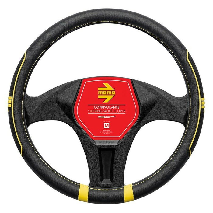 Momo Housse de volant FAST Black-Yellow 38-39cm Momo Housse de volant FAST Black-Yellow 38-39cm