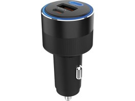 Sandberg Chargeur Allume-Cigare 3-en-1 130W avec USB-C PD 100W, Recharge Rapide pour Smartphone, Tablette et PC