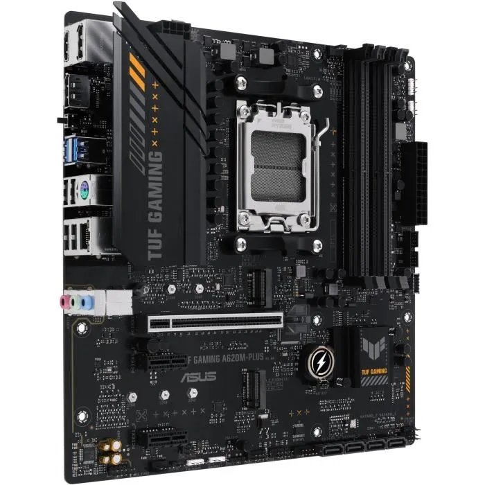 ASUS TUF GAMING A620M-PLUS Carte mère micro ATX Socket AM5 AMD A620 (Ryzen 7000) DDR5, M.2, SATA III, 2.5 GbE ASUS TUF GAMING A620M-PLUS Carte mère micro ATX Socket AM5 AMD A620 (Ryzen 7000) DDR5, M.2, SATA III, 2.5 GbE