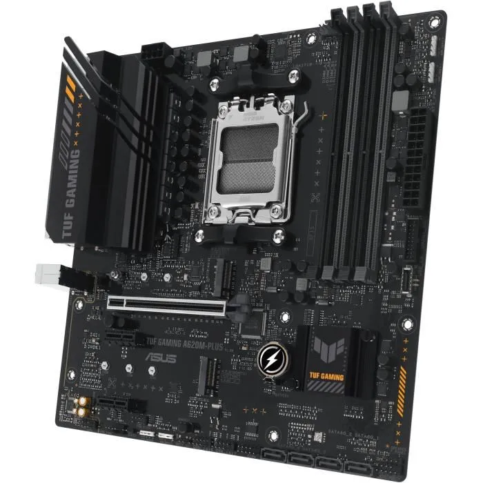 ASUS TUF GAMING A620M-PLUS Carte mère micro ATX Socket AM5 AMD A620 (Ryzen 7000) DDR5, M.2, SATA III, 2.5 GbE ASUS TUF GAMING A620M-PLUS Carte mère micro ATX Socket AM5 AMD A620 (Ryzen 7000) DDR5, M.2, SATA III, 2.5 GbE