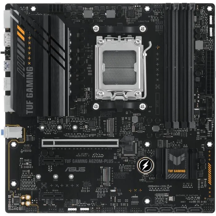 ASUS TUF GAMING A620M-PLUS Carte mère micro ATX Socket AM5 AMD A620 (Ryzen 7000) DDR5, M.2, SATA III, 2.5 GbE ASUS TUF GAMING A620M-PLUS Carte mère micro ATX Socket AM5 AMD A620 (Ryzen 7000) DDR5, M.2, SATA III, 2.5 GbE