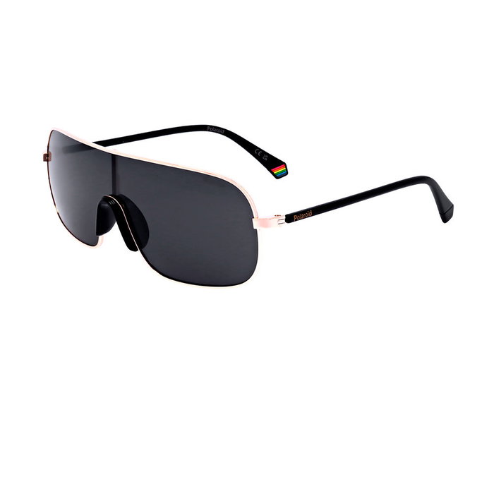 Polaroid PLD 6222/S J5G Lunettes de Soleil Masque Acier Inoxydable Polarisé Catégorie 3 UV400 140 mm