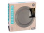 LEKNES Assiette Rayures Grises 23 cm Plastique PS (Set de 24)