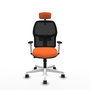 PIQUERAS Y CRESPO Chaise Alfera Synchrone Orange/Noir avec appui-tête 2D