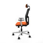 PIQUERAS Y CRESPO Chaise Alfera Synchrone Orange/Noir avec appui-tête 2D