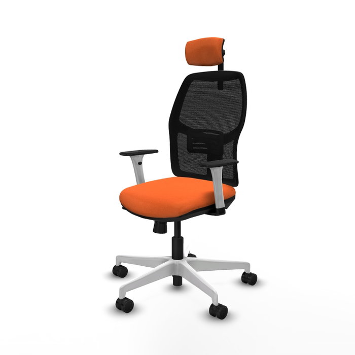 PIQUERAS Y CRESPO Chaise Alfera Synchrone Orange/Noir avec appui-tête 2D PIQUERAS Y CRESPO Chaise Alfera Synchrone Orange/Noir avec appui-tête 2D