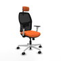 PIQUERAS Y CRESPO Chaise Alfera Synchrone Orange/Noir avec appui-tête 2D