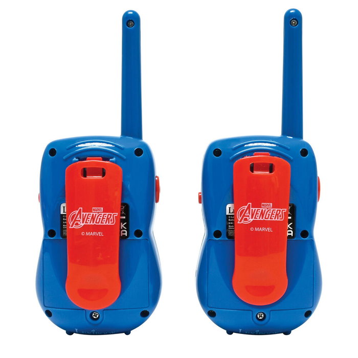 LEXIBOOK - Jeu de Walkie-Talkies Avengers Marvel Vengadores pour enfants - Portée 200m, 2 Canales, clip ceinture, alimentation par piles