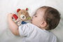 Clementoni Doudou Couverture Porte-sucette Peluche Ourson Doux - Transformable - Dimensions 18x25x6 cm