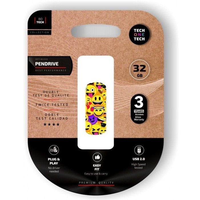 Clé USB Tech One Tech Emoji collage Multicouleur 32 GB