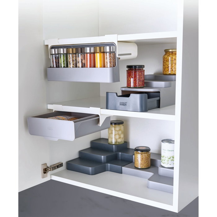 Joseph Joseph CupboardStore Étagère à épices grise sous étagère
