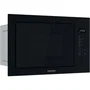Rosieres RO38FL7N25LWB - Four Micro-ondes Encastrable avec Gril, 25 L, 850 W, Noir, Collection Black, Verre, Bandeau Tactile, 8 Menus, Sécurité Enfants