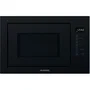 Rosieres RO38FL7N25LWB - Four Micro-ondes Encastrable avec Gril, 25 L, 850 W, Noir, Collection Black, Verre, Bandeau Tactile, 8 Menus, Sécurité Enfants