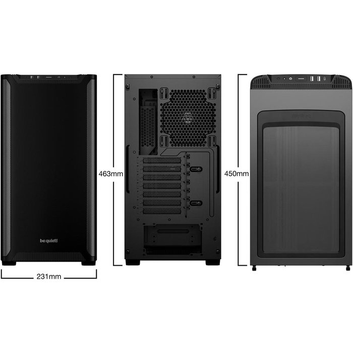 Be quiet! Pure Base 501 Boîtier PC Midi Tower ATX Noir USB 3.2 Type C