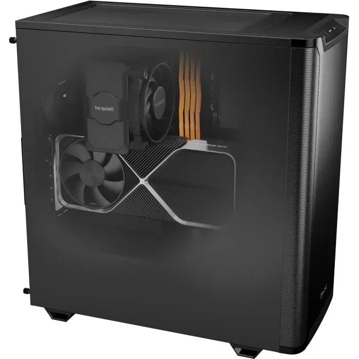 Be Quiet! Pure Base 501 - Boîtier PC Gamer Moyen Tour - Format ATX et Mini-ITX - 2 Ventilateurs 140 mm PWM - USB 3.2 Gen. 2 Type-C - Conception Allemande