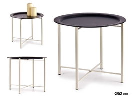 GIFTDECOR Mesa Auxiliar Negra Pequeña